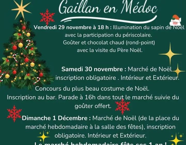 Illuminations du sapin et marché de Noël